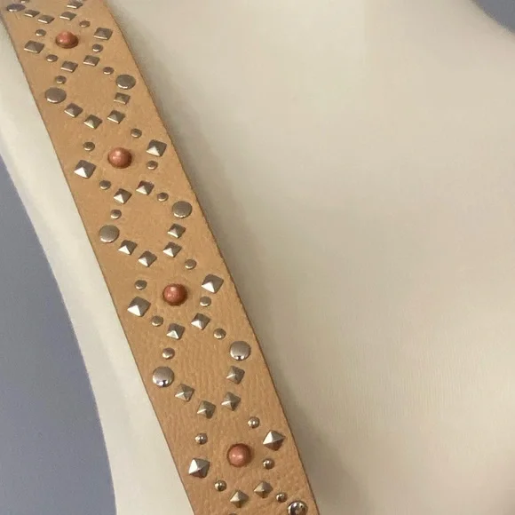 🛑SOLD Rebecca Minkoff Boho Tan Suede Fringe Crossbody Embellished Strap Handbag - Picture 13 of 13